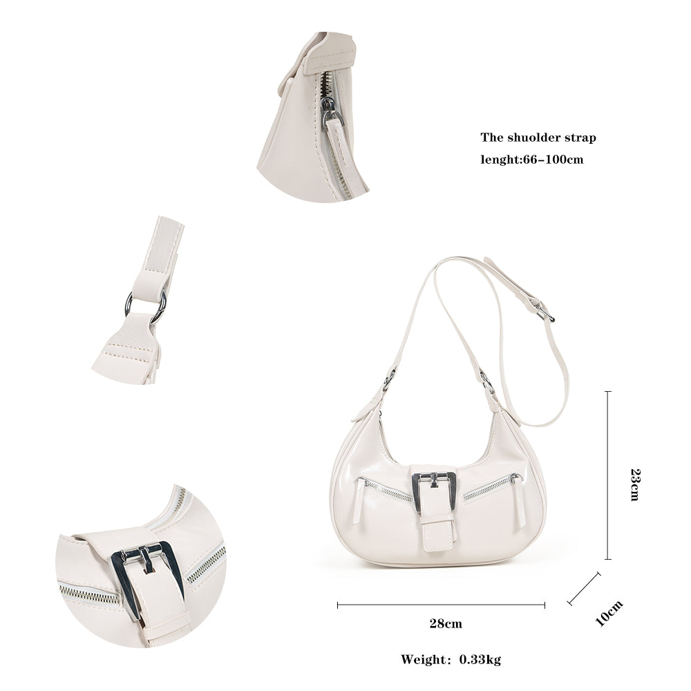 Large capacity retro ladies bag, fashionable design shoulder messenger bag, casual commuter dumpling bag