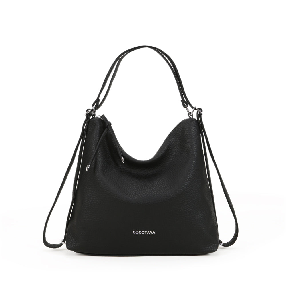 Fashion solid color handbag, large capacity PU material, crossbody bag, adjustable shoulder strap, multiple carrying methods