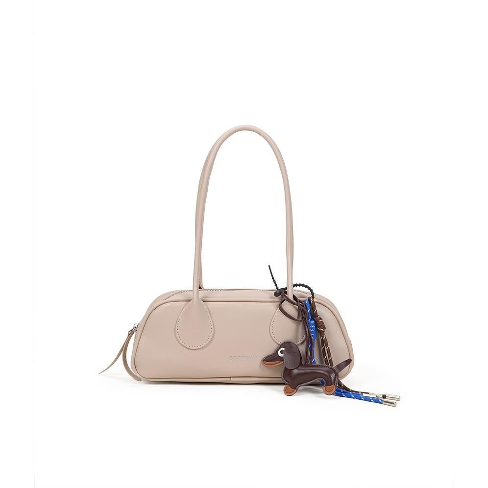 New style fashion handbag, fashionable and easy to match, made of PU leather, underarm bag with pendant