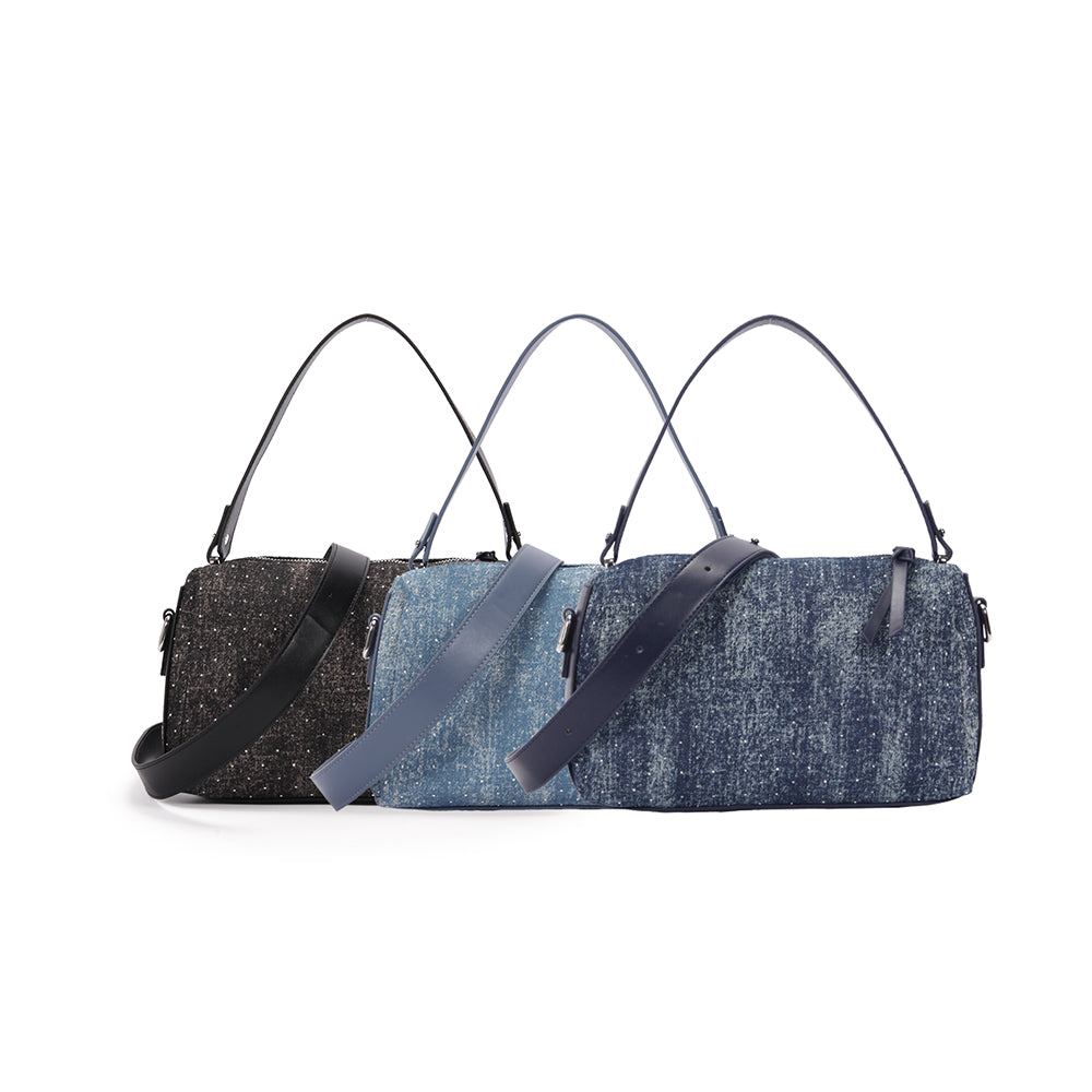 (COCOTAYA) Fashion casual denim handbag simple commuter messenger bag