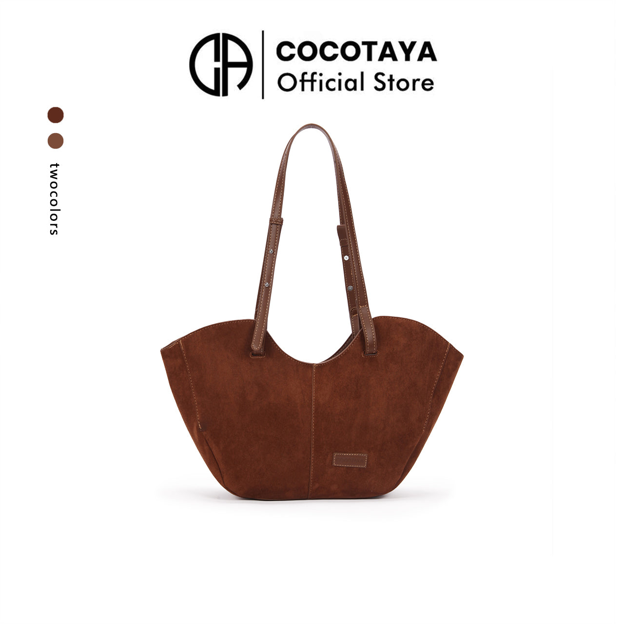 (COCOTAYA) French style fashion tote bag, casual and versatile large capacity shoulder bag