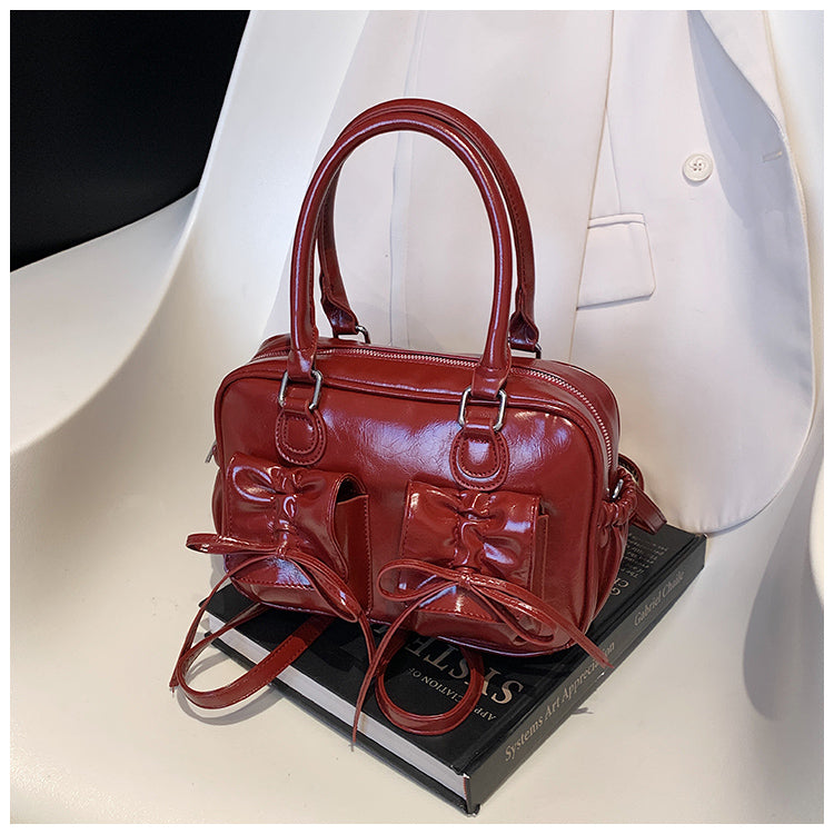 Сәнді сүйкімді садақ дизайны қол сөмкесі үлкен сыйымдылығы бар рюкзак