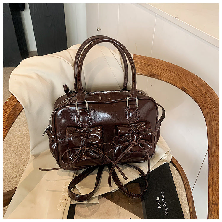 Сәнді сүйкімді садақ дизайны қол сөмкесі үлкен сыйымдылығы бар рюкзак