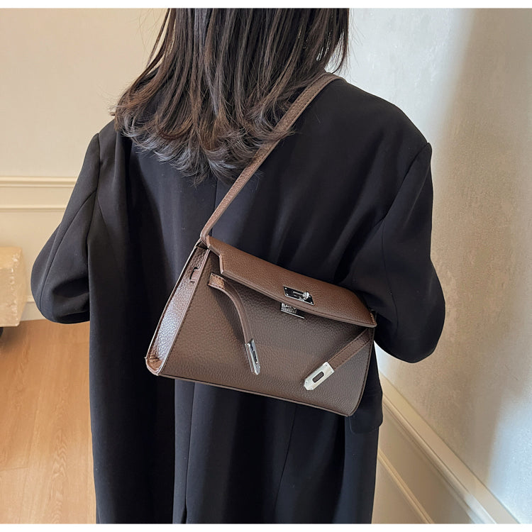 Fashionable retro women's shoulder bag, large capacity and versatile temperament handbag