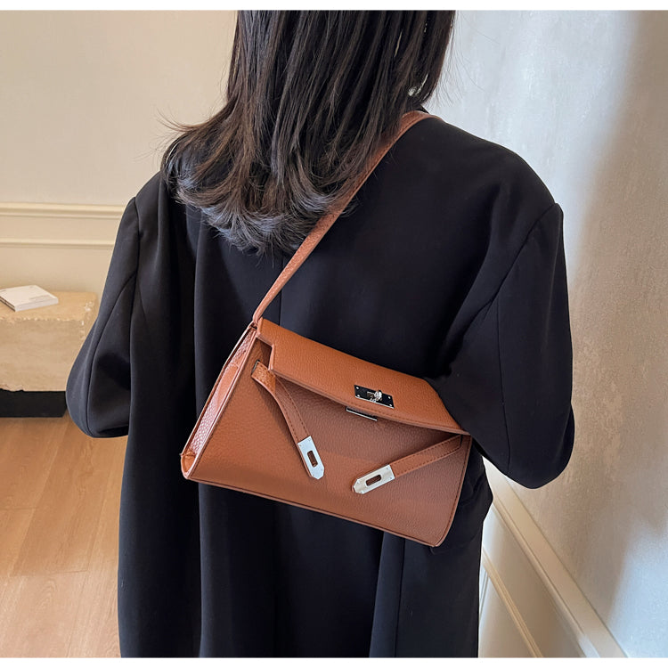 Fashionable retro women's shoulder bag, large capacity and versatile temperament handbag
