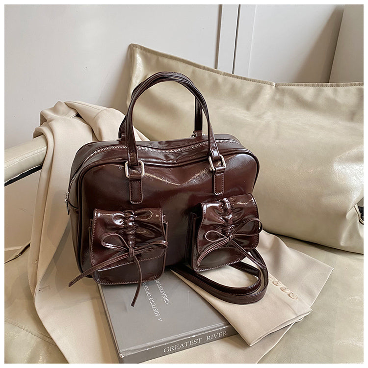 New fashion handbags, fashionable and versatile bow design large capacity backpack