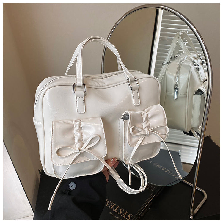 New fashion handbags, fashionable and versatile bow design large capacity backpack