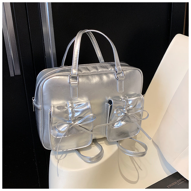 New fashion handbags, fashionable and versatile bow design large capacity backpack