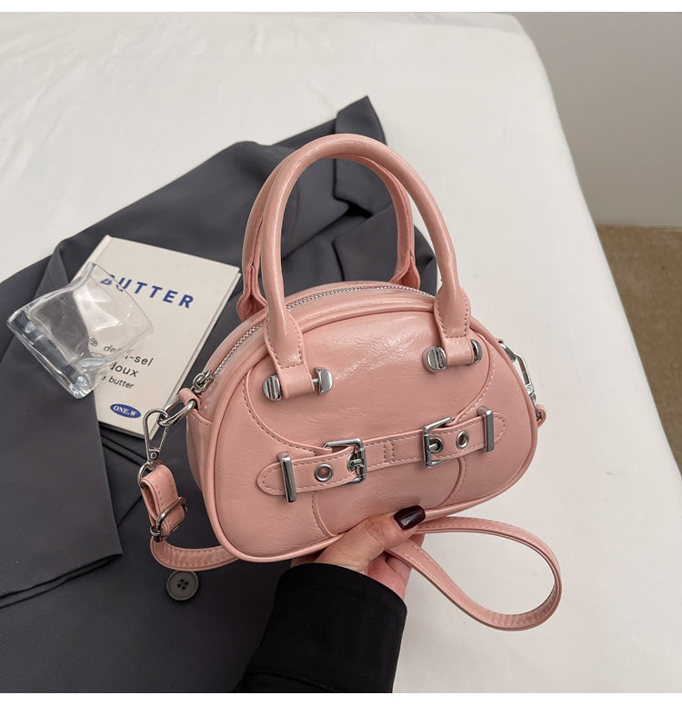 Classic trendy cute handbag, high-quality simple solid color shoulder bag for women