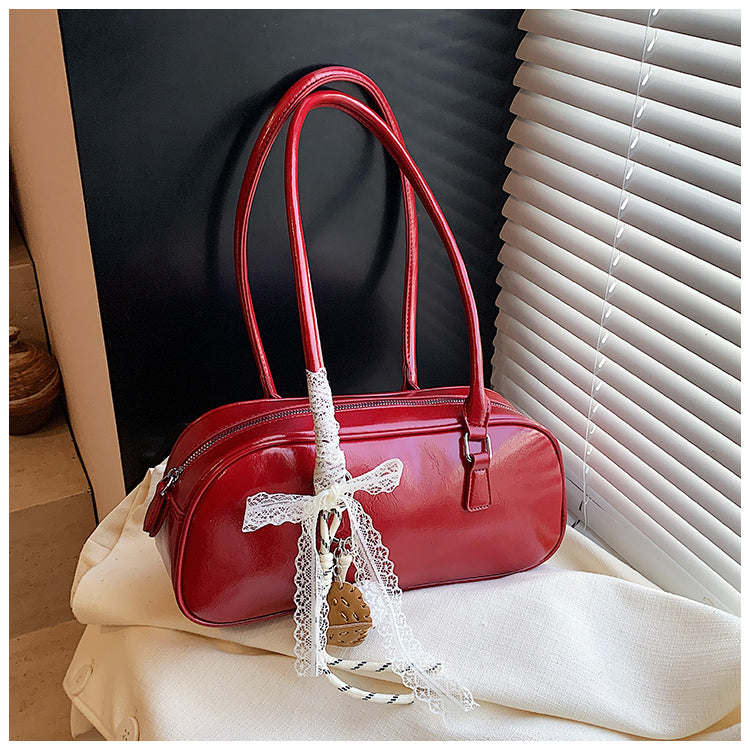 Casual simple handbag fashion trend shoulder bag versatile design underarm bag