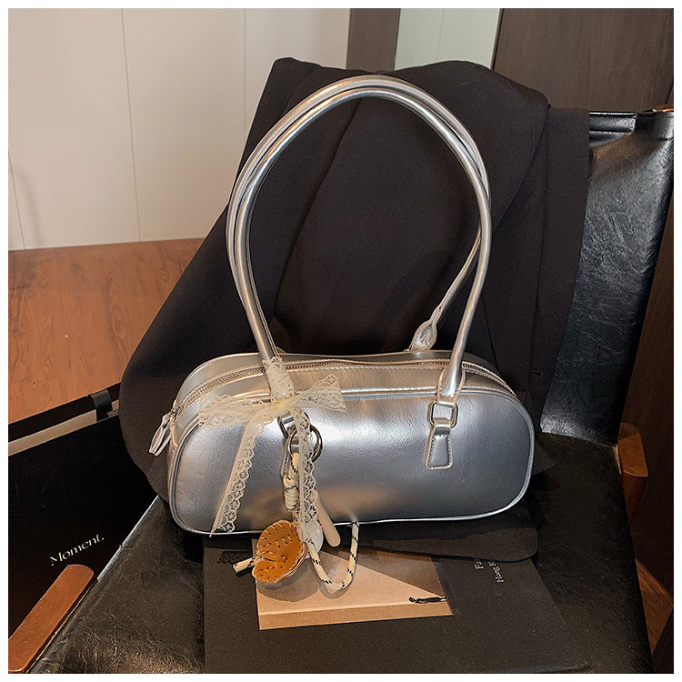 Casual simple handbag fashion trend shoulder bag versatile design underarm bag
