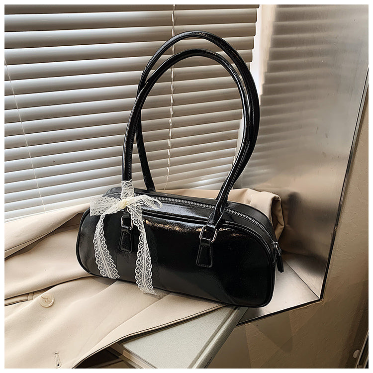 Casual simple handbag fashion trend shoulder bag versatile design underarm bag