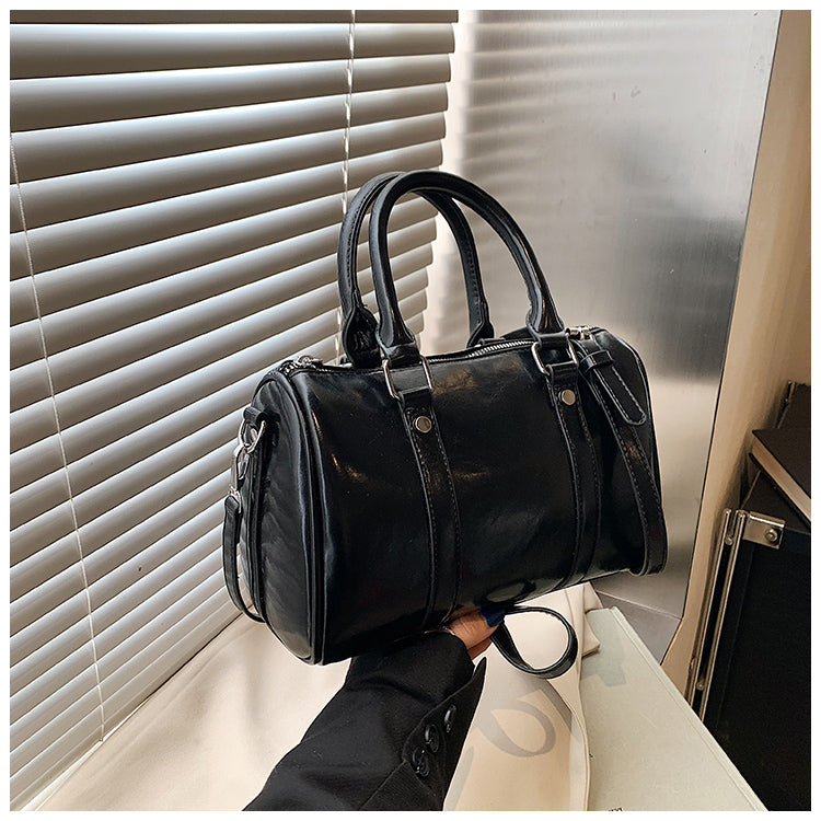 Fashion women's bag solid color shoulder messenger bag large capacity versatile handbag