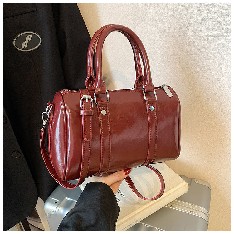 Fashion women's bag solid color shoulder messenger bag large capacity versatile handbag