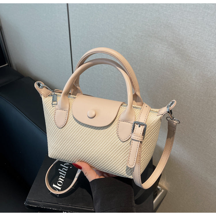 New high-end women's handbag, fashionable retro color matching shoulder messenger bag