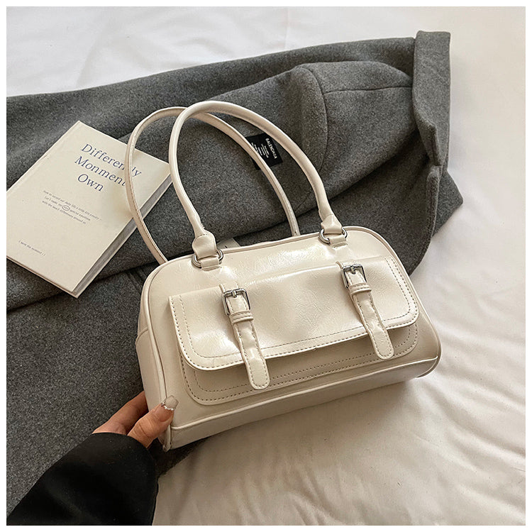 High-end retro large-capacity handbag, fashionable commuting shoulder bag and underarm bag