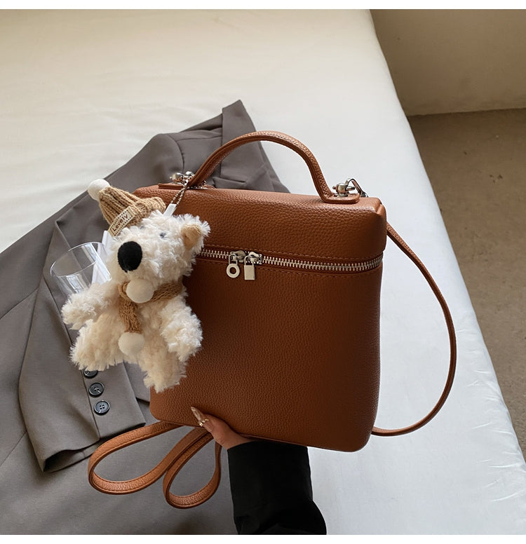 Fashionable large-capacity design handbag, casual simple backpack versatile crossbody bag