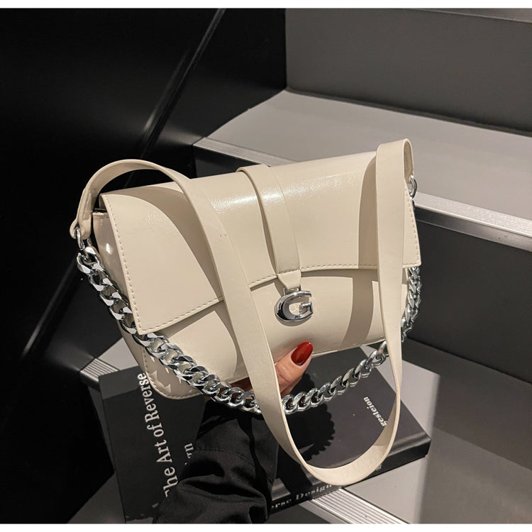 Fashion chain design bag, high-end all-match small square bag, commuter messenger bag