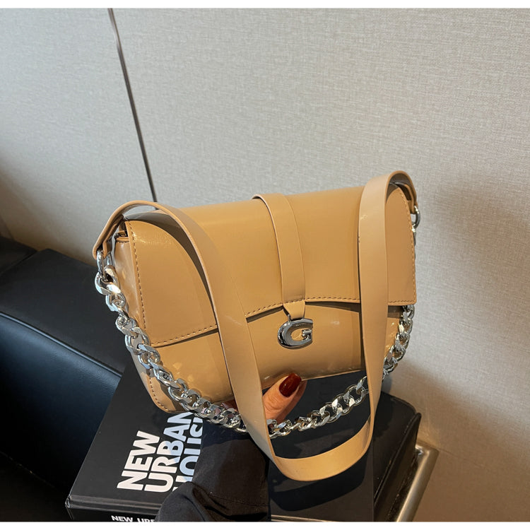 Fashion chain design bag, high-end all-match small square bag, commuter messenger bag
