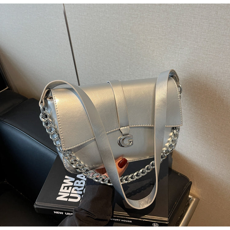 Fashion chain design bag, high-end all-match small square bag, commuter messenger bag