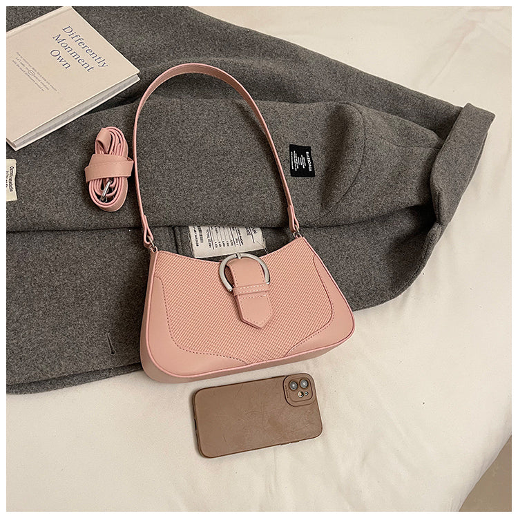 Trendy and fashionable retro handbags, high-end contrast color design underarm bags, casual shoulder messenger bags