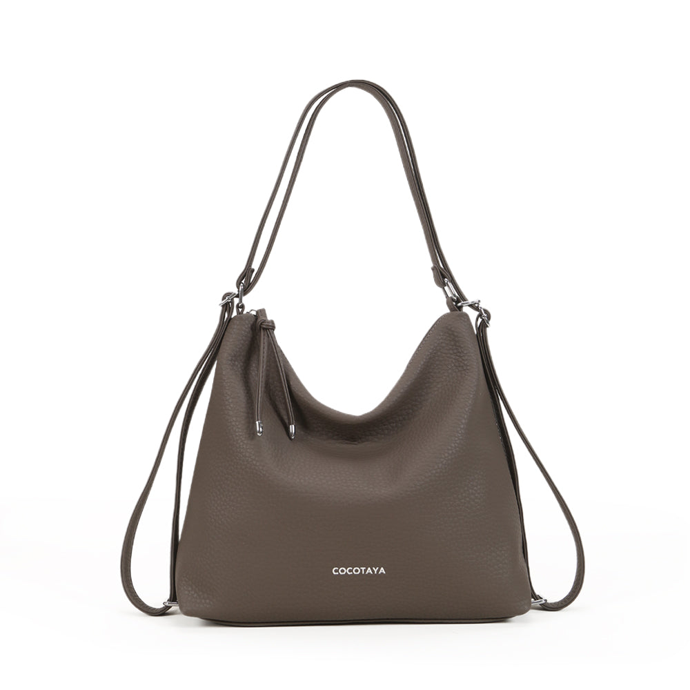 Fashion solid color handbag, large capacity PU material, crossbody bag, adjustable shoulder strap, multiple carrying methods