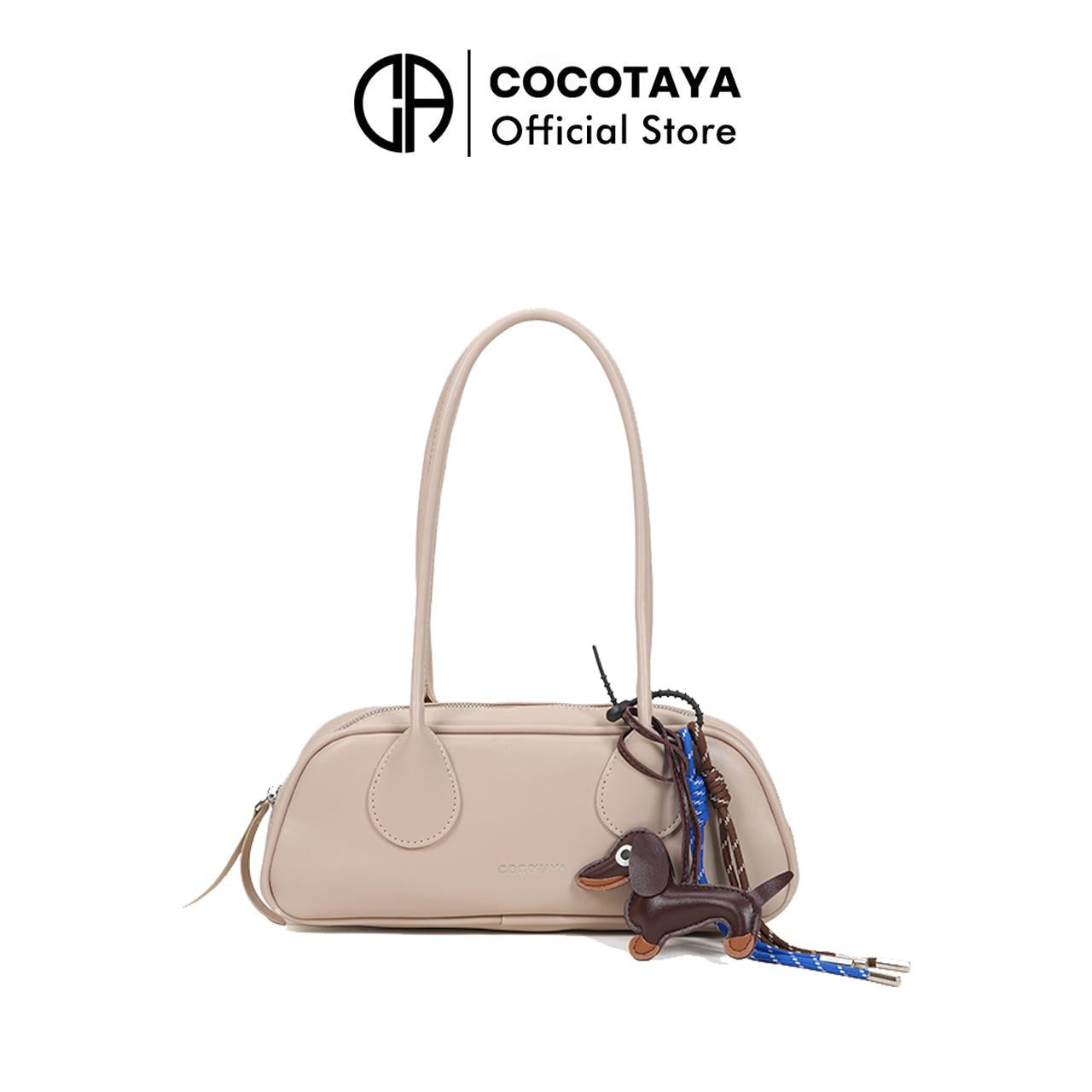 New style fashion handbag, fashionable and easy to match, made of PU leather, underarm bag with pendant