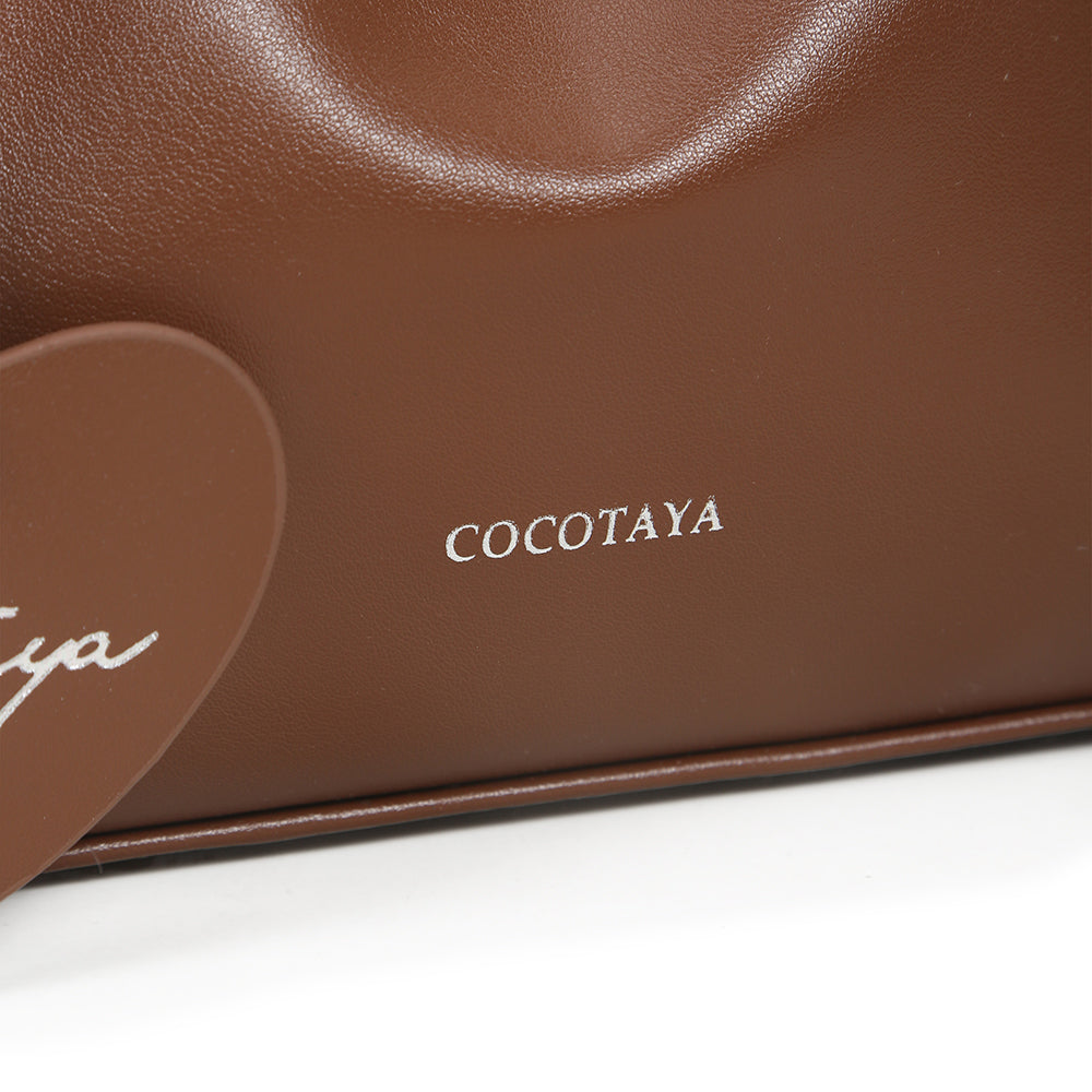 (COCOTAYA) Fashion PU soft leather drawstring handbag, high-quality crossbody bag