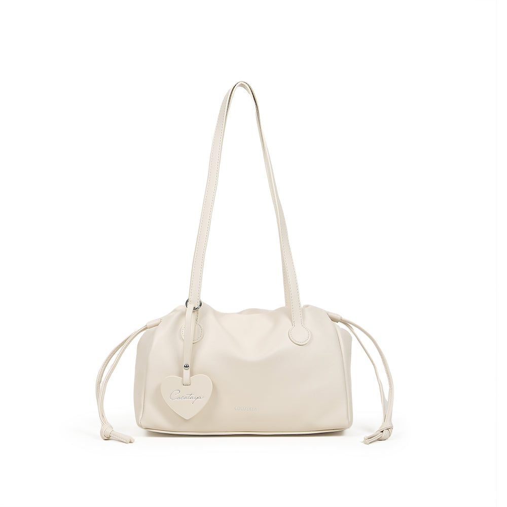 (COCOTAYA) Fashion PU soft leather drawstring handbag, high-quality crossbody bag