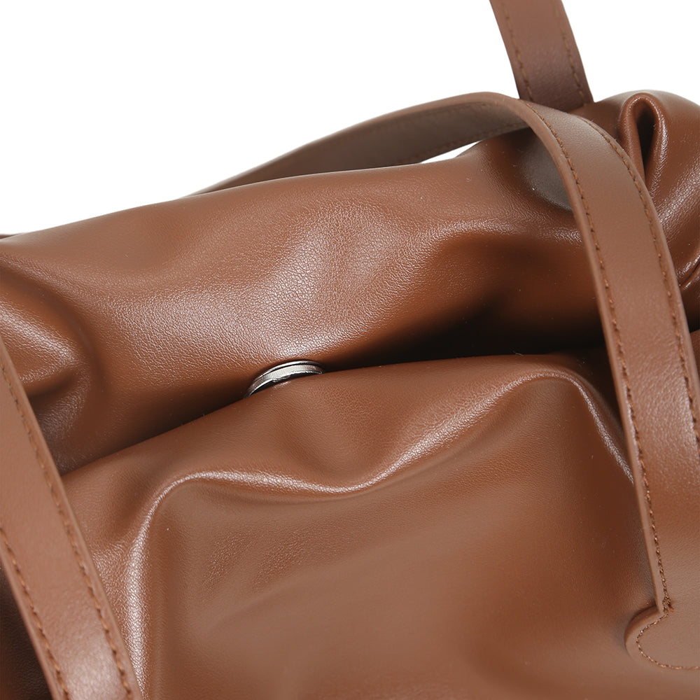 (COCOTAYA) Fashion PU soft leather drawstring handbag, high-quality crossbody bag