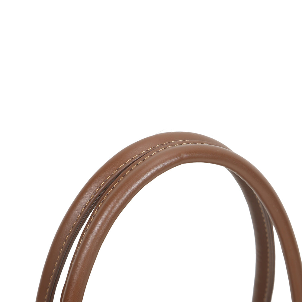 (cocotaya) Retro Matte Suede Minimalist Shoulder Work Bag For Ladies