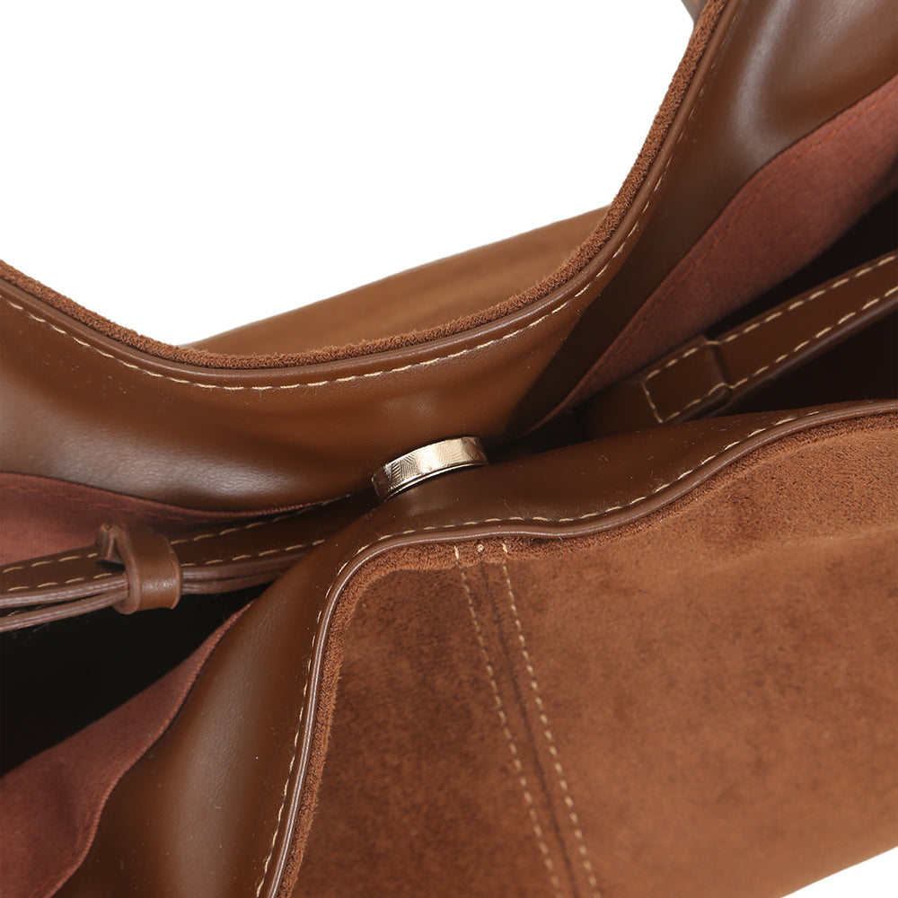 Fashion large capacity underarm bag brushed material stylish all-match tote bag