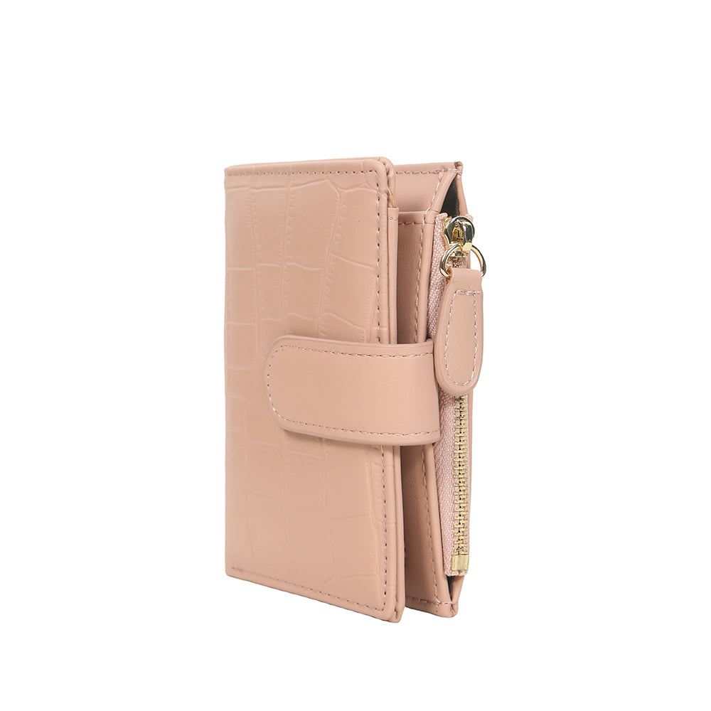 Short multicolor simple bifold magnetic wallet pocket ladies pu leather