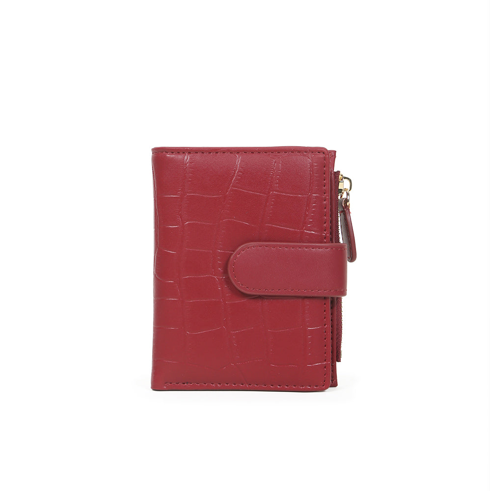 Short multicolor simple bifold magnetic wallet pocket ladies pu leather