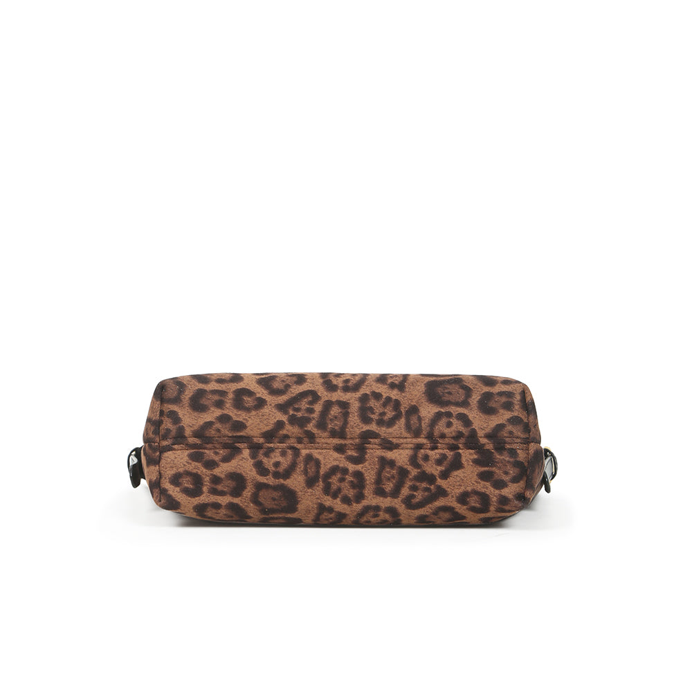 Fashion leopard print retro underarm bag commuter shoulder messenger bag