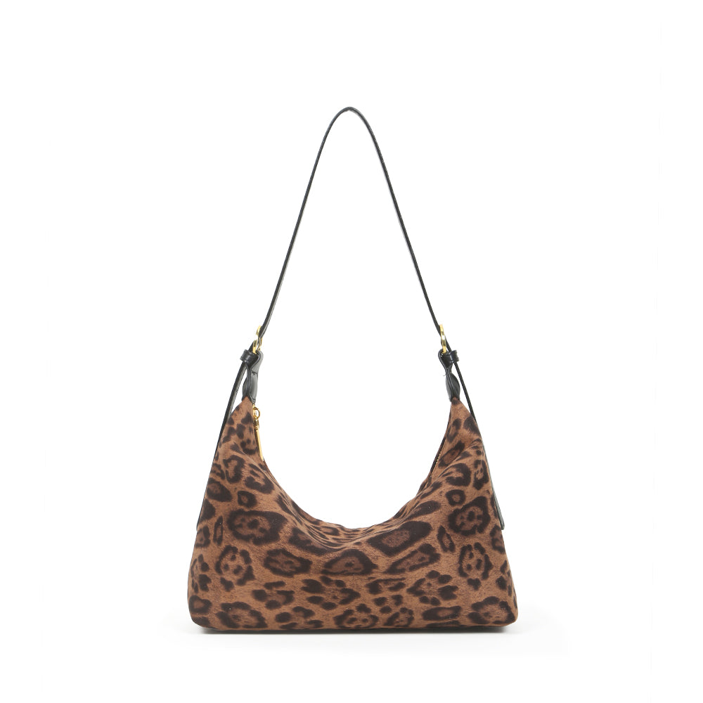 Fashion leopard print retro underarm bag commuter shoulder messenger bag
