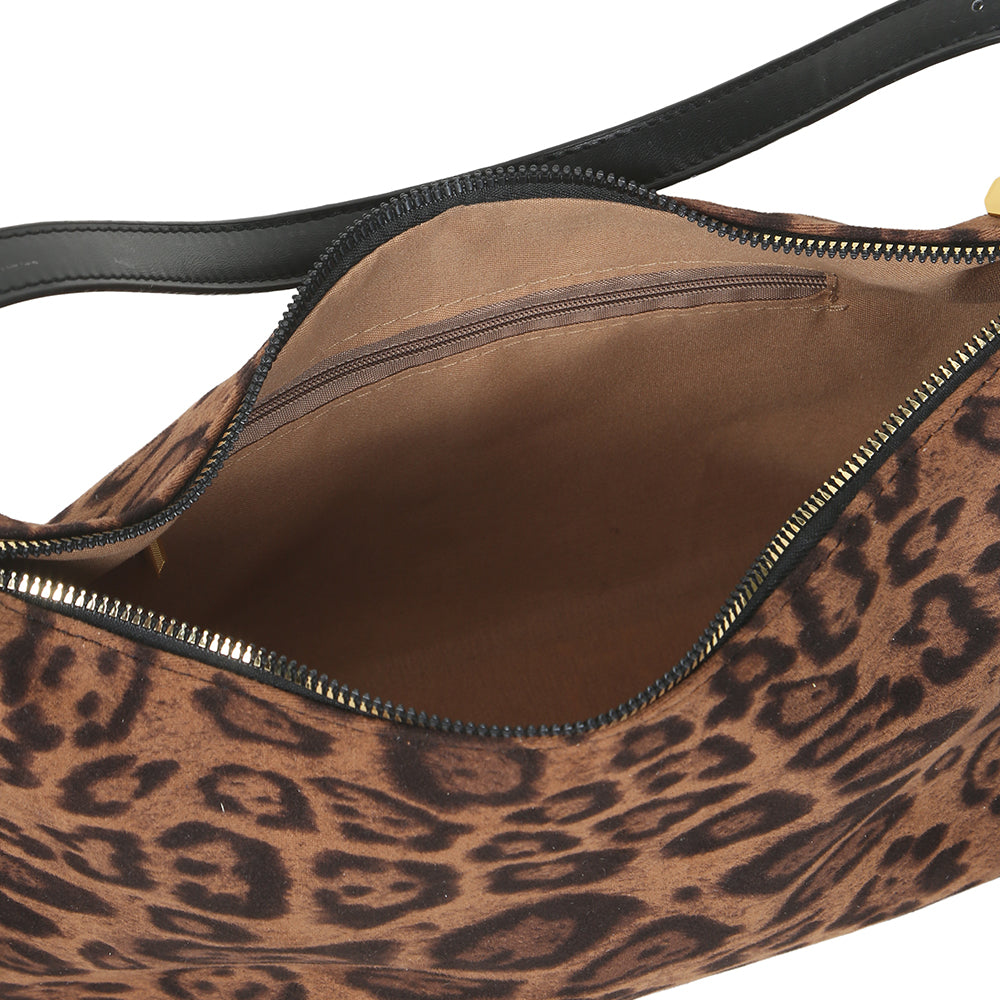 Fashion leopard print retro underarm bag commuter shoulder messenger bag