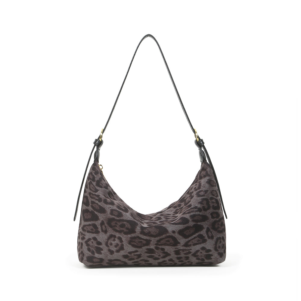 Fashion leopard print retro underarm bag commuter shoulder messenger bag