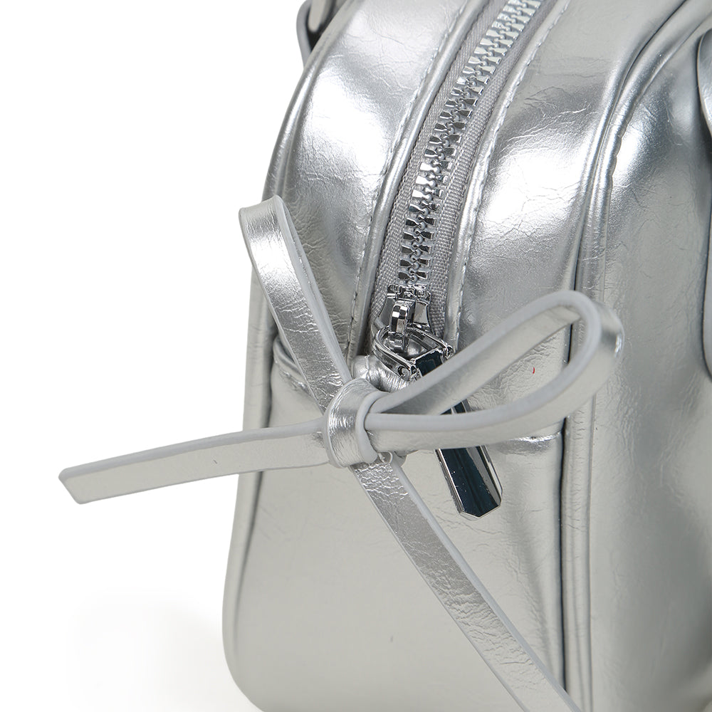 Fashion cute bow handbag small square bag fashionable PU leather women's bag single shoulder underarm bag