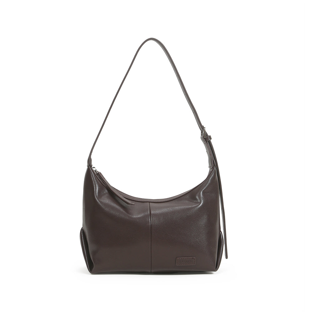 Retro high-quality fashion lady PU leather shoulder large-capacity solid color leisure bag
