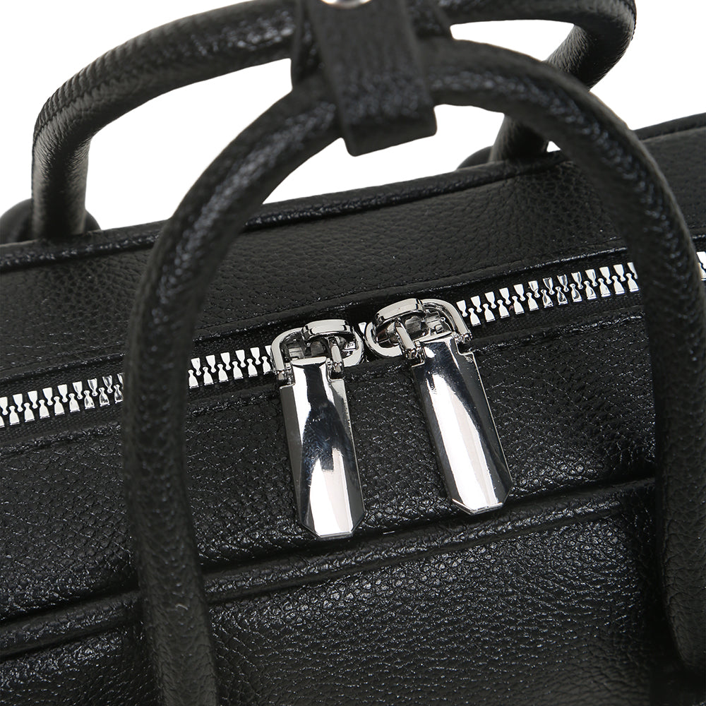 Fashionable litchi pattern small square handbag large capacity commuting shoulder messenger bag for women