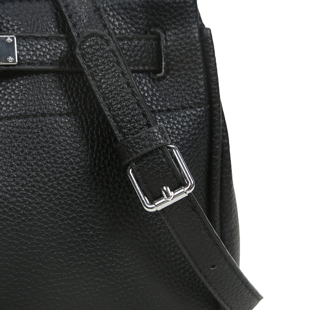 Casual large capacity solid color shoulder bag, lock design versatile underarm women's bag