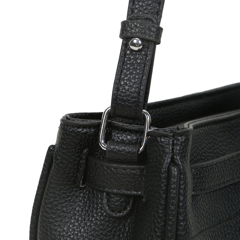 Casual large capacity solid color shoulder bag, lock design versatile underarm women's bag