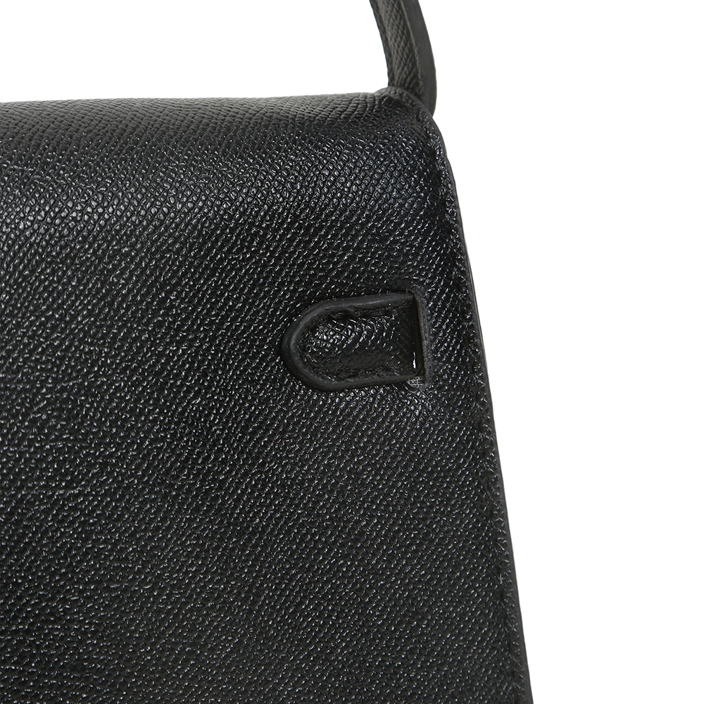 Retro shoulder bag with stylish lock design, fashionable solid color high-quality messenger bag