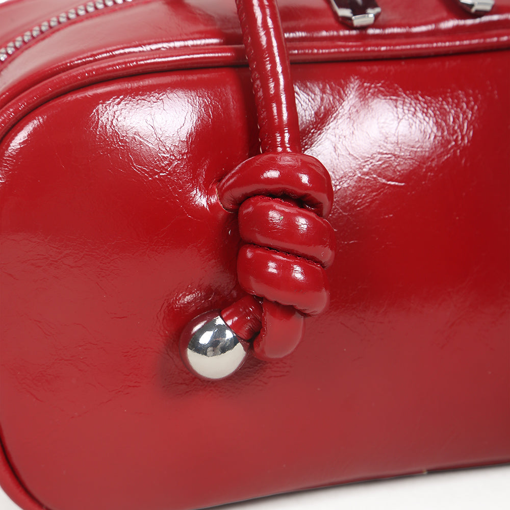 Handbag design stylish all-match solid color PU leather all-match one-shoulder crossbody white