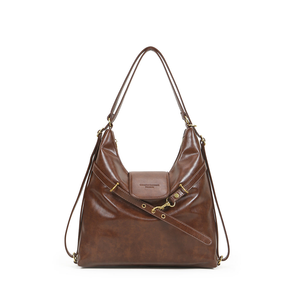 Fashionable large capacity women's backpack, fashionable and versatile commuting women's bag