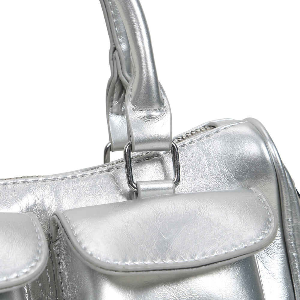 Fashion retro underarm women's bag, simple solid color large capacity shoulder messenger bag