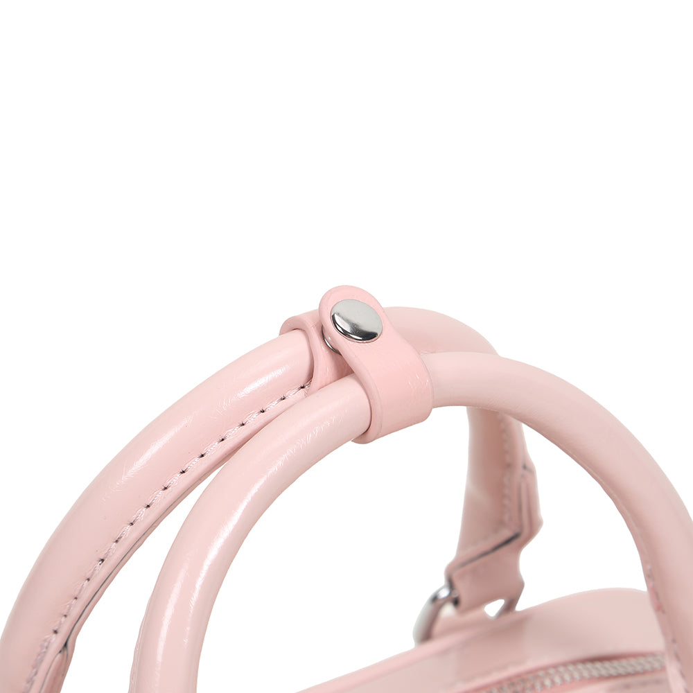 High-quality textured bowling handbag, fashionable commuter messenger bag