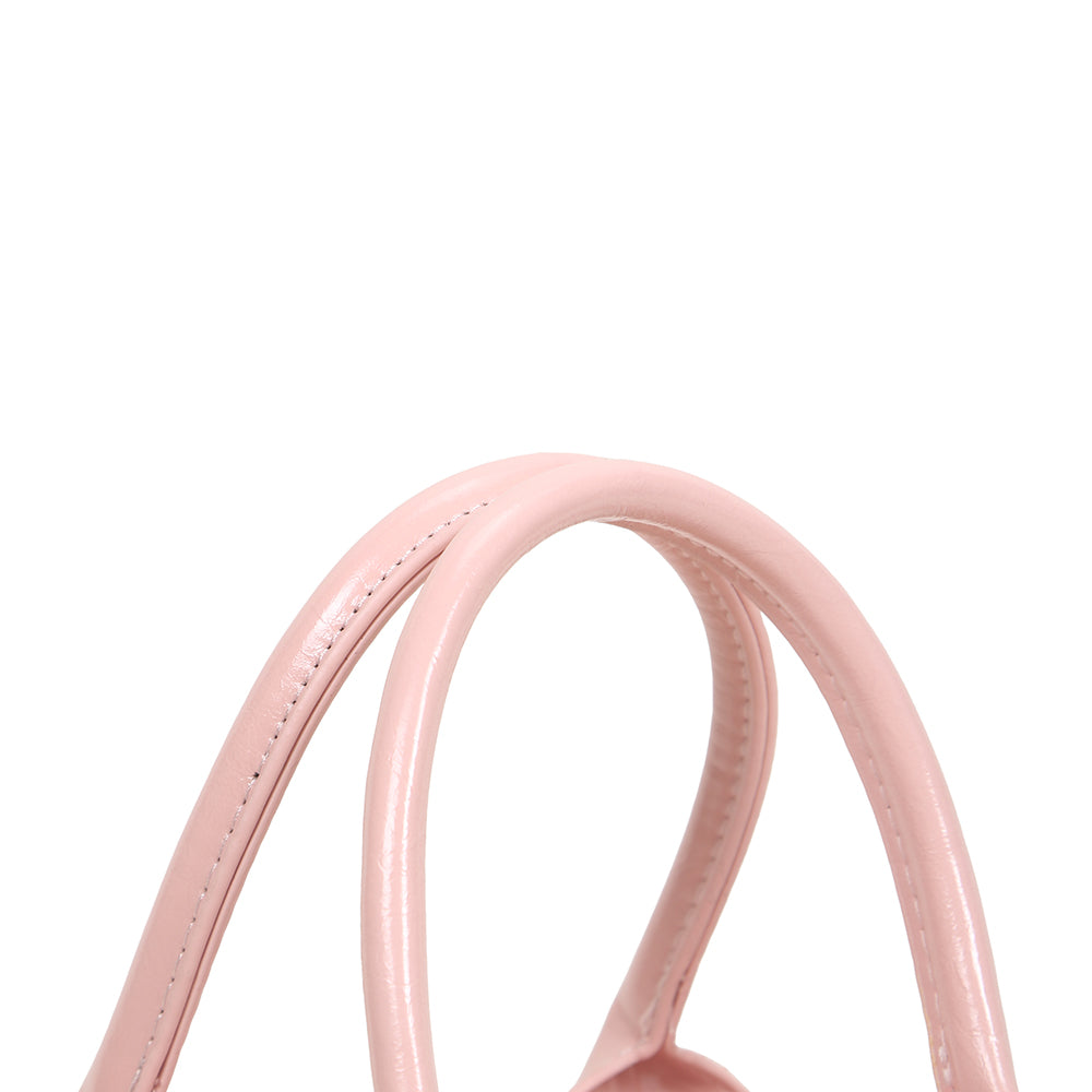 Cute solid color shiny women's handbag, large capacity rest shoulder messenger bag