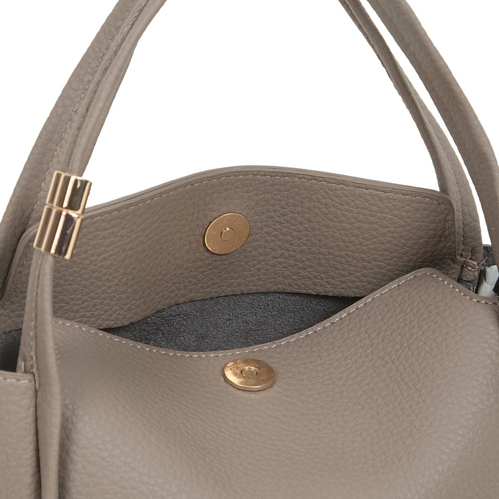 Fashion PU soft leather women's handbag solid color versatile commuting large capacity underarm bag